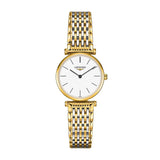 Longines La Grande Classique White Dial Two Tone Mesh Bracelet Watch for Women - L4.209.2.12.7