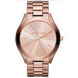 Buy Shop Michael Kors Mini Slim Runway Chronograph Quartz Rose Gold Dial Rose Gold Steel Strap Watch For Women - MK3205 USA Online