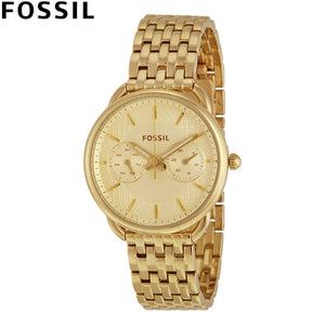 Buy Shop Fossil Tailor Gold Dial Gold Steel Strap Watch for Women - ES3714 USA Online