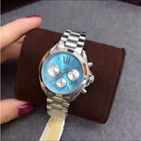 Buy Shop Michael Kors Bradshaw Chronograph Blue Dial Silver Steel Strap Watch For Women - MK6098 USA Online