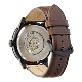 Buy Shop Fossil Townsman Automatic Black Dial Brown Leather Strap Watch for Men - ME3155 USA Online