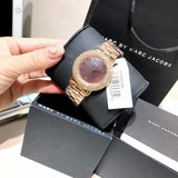 Buy Shop Marc Jacobs Marci Crystals Rose Gold Dial Rose Gold Steel Strap Watch for Women - MBM3192 USA Online