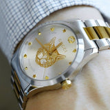 Buy Shop Gucci G Timeless Silver Dial Two Tone Steel Strap Watch For Women - YA1264074 USA Online