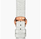 Buy Shop Tissot Chemin Des Tourelles Powermatic 80 Lady Silver Dial White Leather Strap Watch For Women - T099.207.36.118.00 USA Online
