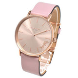 Buy Shop Coach Delancey Gold Dial Pink Leather Strap Watch for Women - 14503332 USA Online