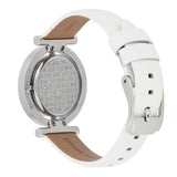 Buy Shop Michael Kors Averi Silver Dial White Leather Strap Watch for Women - MK2524 USA Online