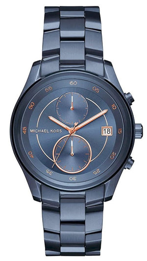 Buy Shop Michael Kors Briar Blue Dial Blue Steel Strap Watch For Women - MK6468 USA Online