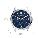 Buy Shop Fossil Forrester Chronograph Blue Dial Brown Leather Strap Watch for Men - S5607 USA Online