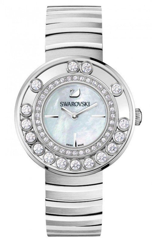 Buy Shop Swarovski Lovely Crystal Mother of Pearl Dial Silver Steel Strap Watch for Women - 1160307 USA Online