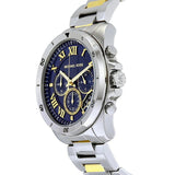 Buy Shop Michael Kors Brecken Chronograph Blue Dial Two Tone Steel Strap Watch For Men - MK8437 USA Online