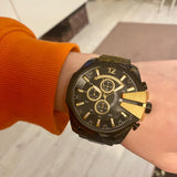 Buy Shop Diesel Mega Chief Chronograph Black Dial Black Steel Strap Watch For Men - DZ4338 USA Online
