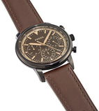 Buy Shop Fossil Goodwin Chronograph Brown Dial Brown Leather Strap Watch for Men - FS5529 USA Online