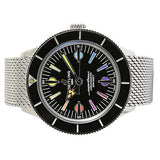 Buy Shop Breitling Superocean Heritage '57 Black Dial Silver Mesh Bracelet Watch for Men - A103701A1B1A1 USA Online