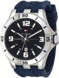 Buy Shop Tommy Hilfiger Drew Black Dial Black Rubber Strap Watch for Men - 1791062 USA Online