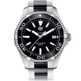 Buy Shop Tag Heuer Aquaracer Quartz Diamonds Black Dial Two Tone Steel Strap Watch for Women - WAY131G.BA0913 USA Online