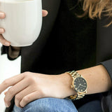 Buy Shop Marc Jacobs Baker Black Dial Gold Steel Strap Watch for Women - MBM3355 USA Online