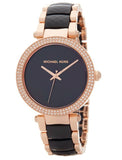 Buy Shop Michael Kors Parker Mother of Pearl Black Dial Two Tone Steel Strap Watch for Women - MK6414 USA Online