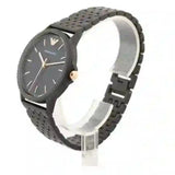 Buy Shop Emporio Armani Interchangeable Black Dial Black Steel Strap Watch For Men - AR80021 USA Online