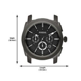 Buy Shop Fossil Machine Chronograph Black Dial Grey Steel Strap Watch for Men - FS4662 USA Online