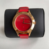 Buy Shop Marc Jacobs Blade Red Dial Red Leather Strap Watch for Women - MBM1210 USA Online