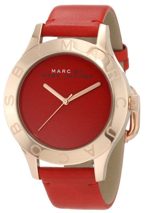 Buy Shop Marc Jacobs Blade Red Dial Red Leather Strap Watch for Women - MBM1204 USA Online