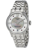 Buy Shop Tissot Chemin Des Tourelles Powermatic 80 Rubies Mother of Pearl Dial Silver Steel Strap Watch For Women - T099.207.11.113.00 USA Online