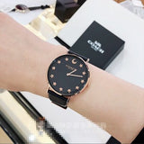 Buy Shop Coach Perry Black Dial Black Leather Strap Watch for Women - 14503042 USA Online