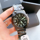 Buy Shop Marc Jacobs Larry Chronograph Black Dial Black Steel Strap Watch for Men - MBM5032 USA Online