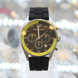 Buy Shop Emporio Armani Chronograph Black Dial Black Rubber Strap Watch For Men - AR5865 USA Online