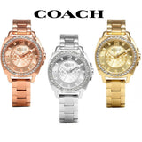 Buy Shop Coach Mini Boyfriend Diamonds Silver Dial Silver Steel Strap Watch for Women - 14501699 USA Online