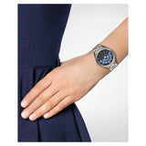 Buy Shop Michael Kors Lauryn Blue Dial Silver Steel Strap Watch for Women - MK3720 USA Online