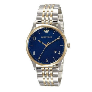 Buy Shop Emporio Armani Classic Quartz Blue Dial Two Tone Steel Strap Watch For Men - AR1868 USA Online