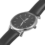 Buy Shop Fossil The Minimalist Three Hand Black Dial Black Leather Strap Watch for Men - FS5398 USA Online