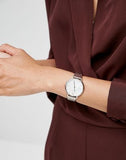 Buy Shop Emporio Armani Gianni T Bar Mother of Pearl Dial Two Tone Steel Strap Watch For Women - AR2508 USA Online