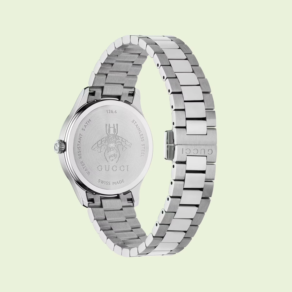 Buy Shop Gucci G Timeless Quartz Gold Dial Silver Steel Strap Watch for Women - YA1265035 USA Online