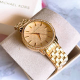 Buy Shop Michael Kors Argyle Glitz Rose Gold Dial Rose Gold Steel Strap Watch For Women - MK3120 USA Online