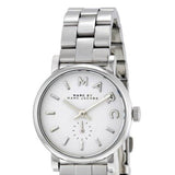 Marc Jacobs Baker White Dial Silver Steel Strap Watch for Women - MBM3246