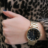 Buy Shop Marc Jacobs Baker Dexter Black Dial Gold Steel Strap Watch for Women - MBM3421 USA Online