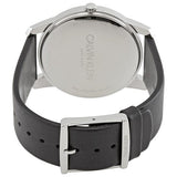 Buy Shop Calvin Klein City White Dial Black Leather Strap Watch for Men - K2G2G1CD USA Online