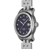 Buy Shop Tissot Le Locle Automatic Diamonds Mother of Pearl Black Dial Silver Steel Strap Watch For Women - T006.207.11.126.00 USA Online
