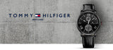 Buy Shop Tommy Hilfiger Aden Chronograph Black Dial Black Leather Strap Watch for Men - 1791310 USA Online