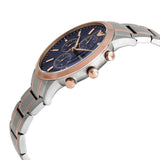 Buy Shop Emporio Armani Renato Chronograph Blue Dial Two Tone Steel Strap Watch For Men - AR80025 USA Online