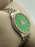 Buy Shop Gucci G Timeless Quartz Green Dial Two Tone Steel Strap Watch For Men - YA1264182 USA Online