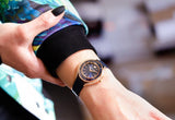 Buy Shop Swarovski Crystalline Aura Black Dial Black Leather Strap Watch for Women - 5558634 USA Online