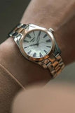 Buy Shop Tissot T Wave Quartz Mother of Pearl Dial Two Tone Steel Strap Watch for Women - T112.210.22.113.00 USA Online