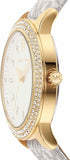 Buy Shop Michael Kors Tibby Analog Silver Dial White Leather Strap Watch for Women - MK1049 USA Online