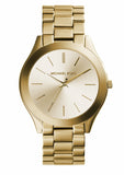 Buy Shop Michael Kors Slim Runway Gold Dial Gold Stainless Steel Strap Watch for Women - MK3179 USA Online