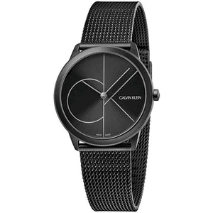 Buy Shop Calvin Klein Minimal Black Dial Black Mesh Bracelet Watch for Women - K3M5245X USA Online