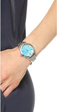 Buy Shop Michael Kors Hartman Quartz Blue Dial Silver Steel Strap Watch For Women - MK3519 USA Online