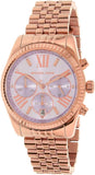 Buy Shop Michael Kors Lexington Purple Dial Rose Gold Steel Strap Watch For Women - MK6207 USA Online